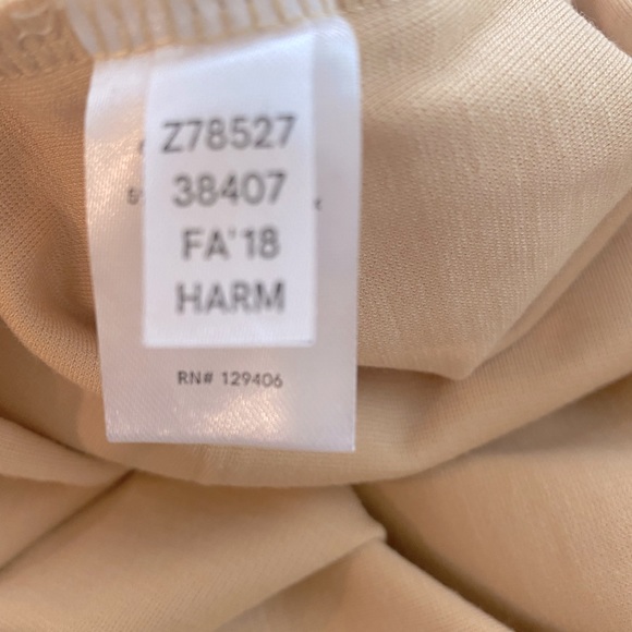 Venus Neutral Color Mock Neck Flair Sleeve Dress - Picture 12 of 13